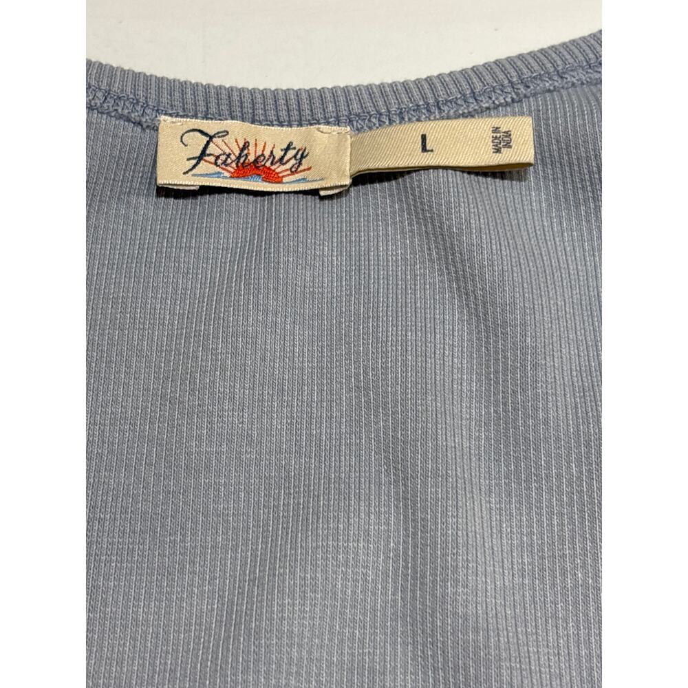 FAHERTY Sunwashed Rib Tank Zen Blue L - Picture 3 of 5